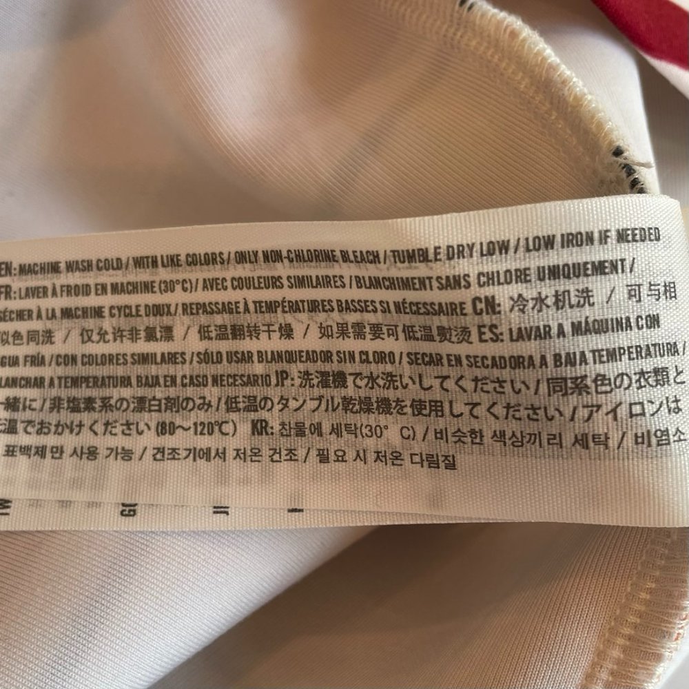 Abercrombie Neoprene Square Neck Dress Navy Stripe Women’s XS - Picture 9 of 12